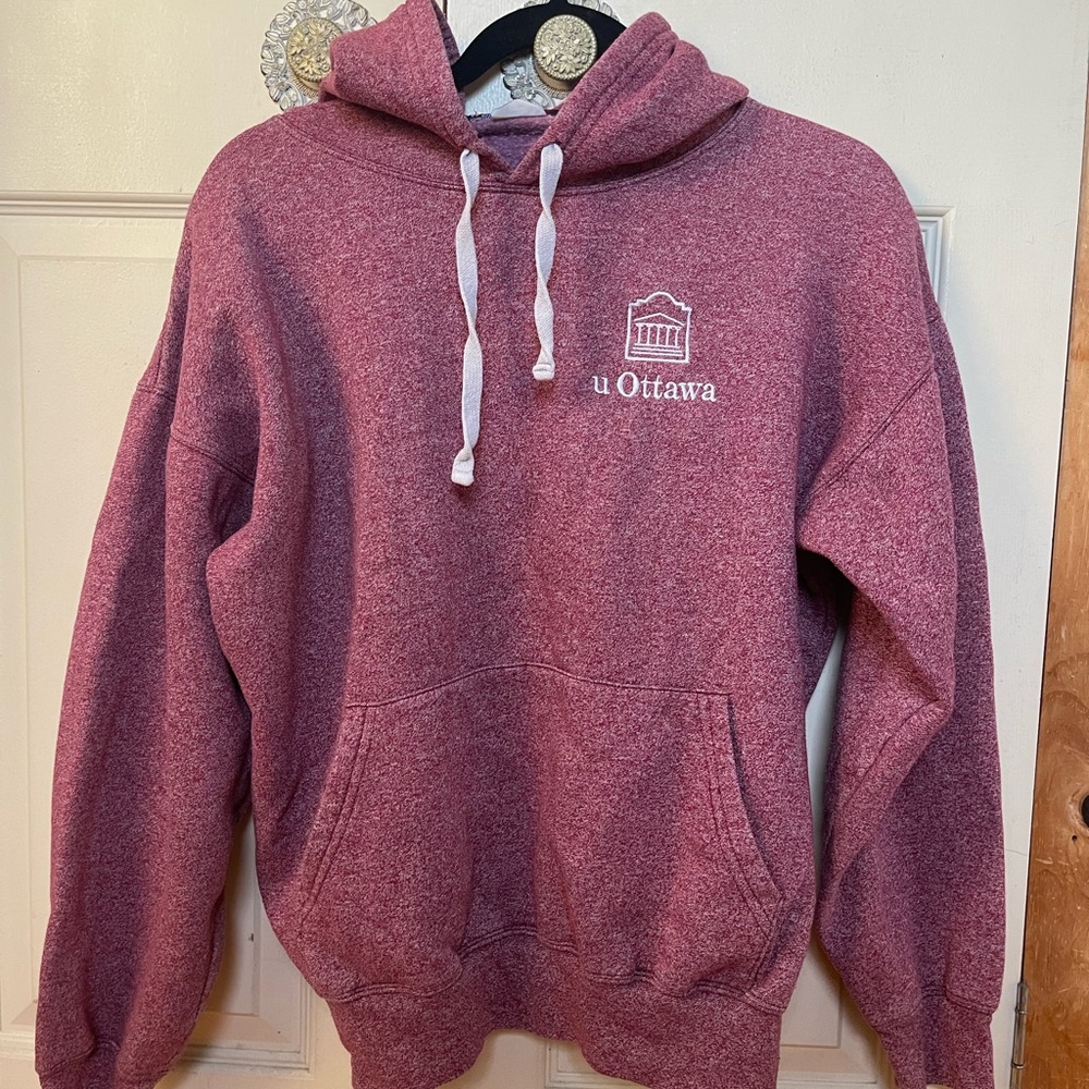 Red uOttawa Relaxed Long Sleeve Sweatshirt